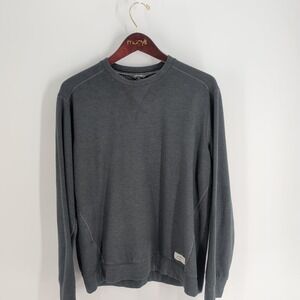 Vintage Eddie Bauer Crew Neck Fleece Pullover Sweatshirt Charcoal Gray Size M